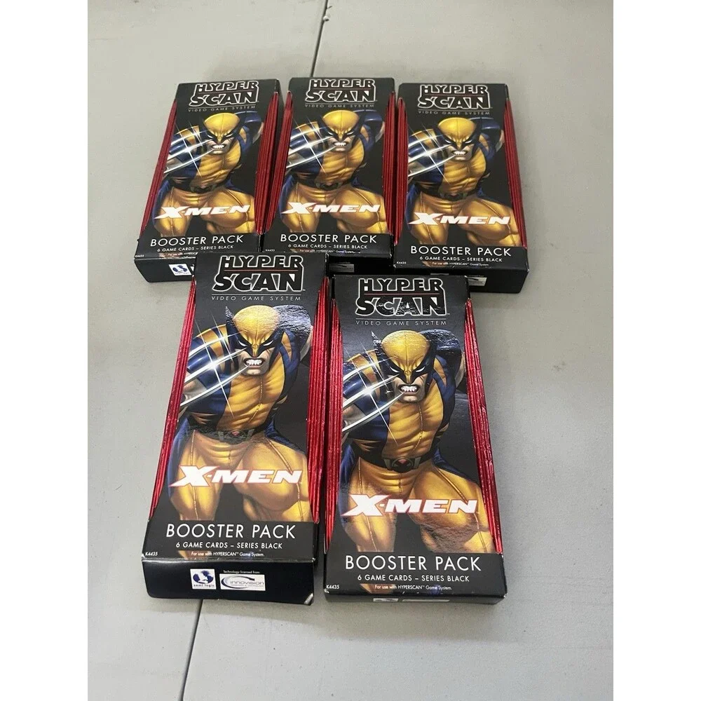 (5) Marvel HyperScan Video Game System X-MEN Cards Booster Packs Brand New